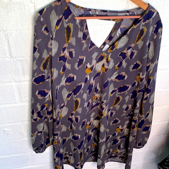 Leith Cut Out Feathers Long Sleeve Mini Dress sz M - Picture 4 of 9